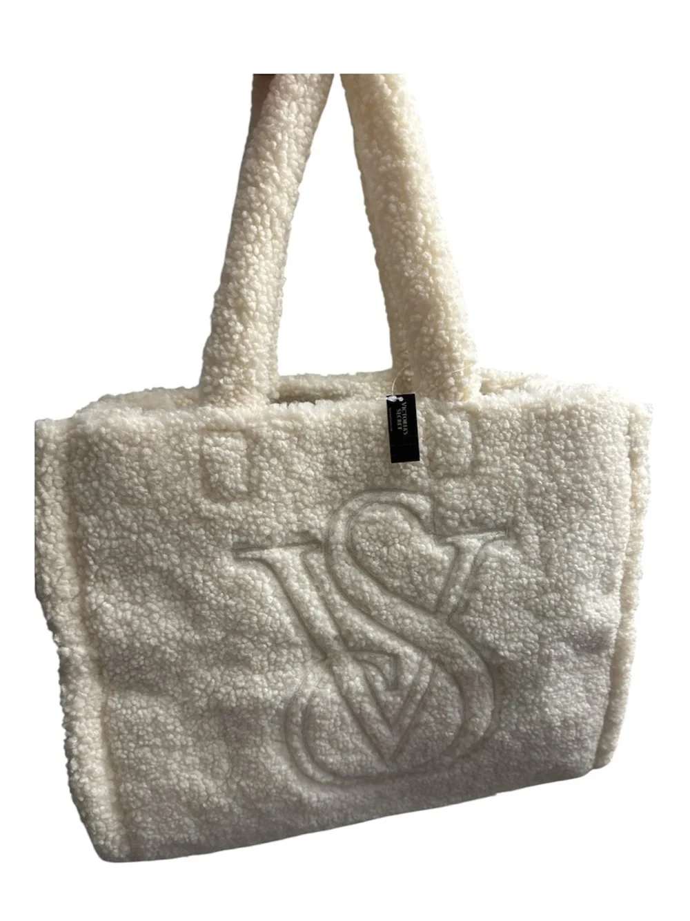 Victoria's Secret White Tote with Embossed VS Logo